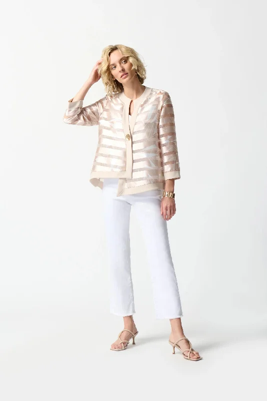 Joseph Ribkoff Asymmetrical Stripe Jacket