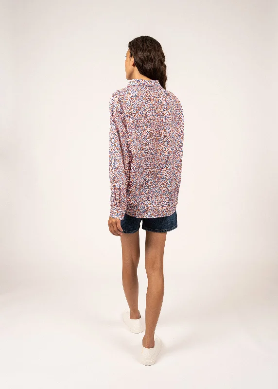 MOLLY - Colorful Printed Shirt With Long Sleeves | 100% Cotton (CAP INDIGO)