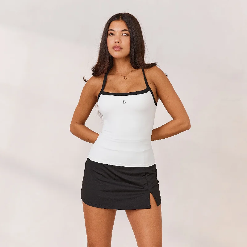 Varsity Racerback Cami Top - White