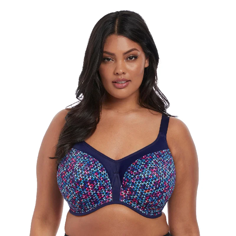 Energise Navy Geo UW Sports Bra by Elomi