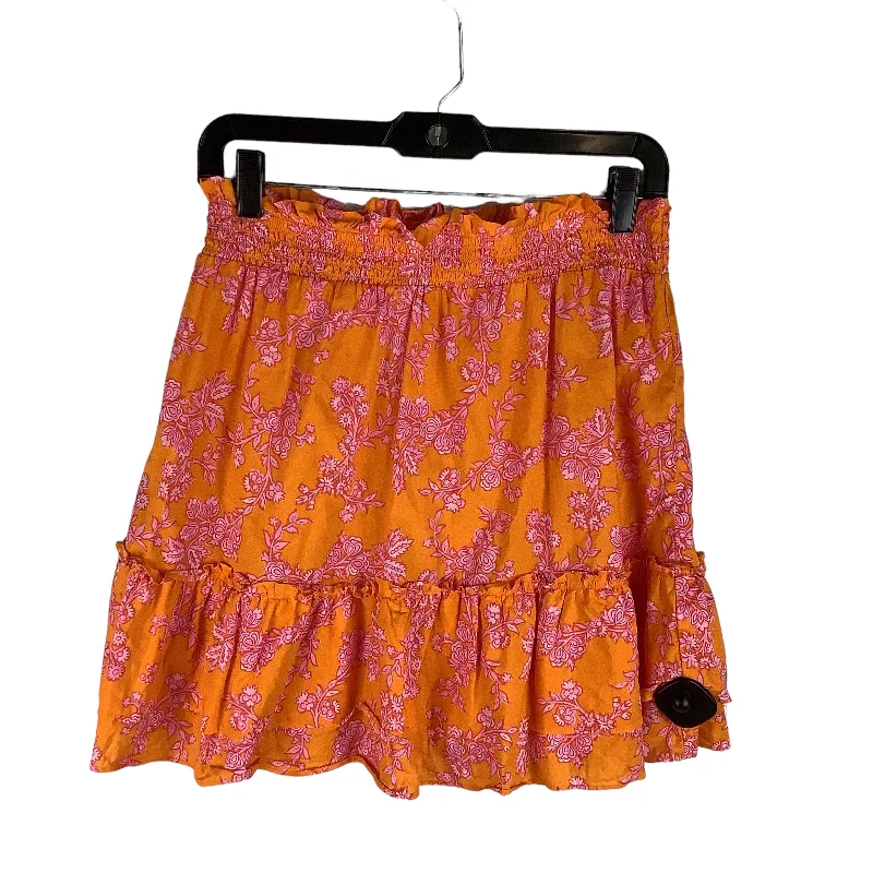 Orange & Pink Skirt Mini & Short J. Crew, Size S