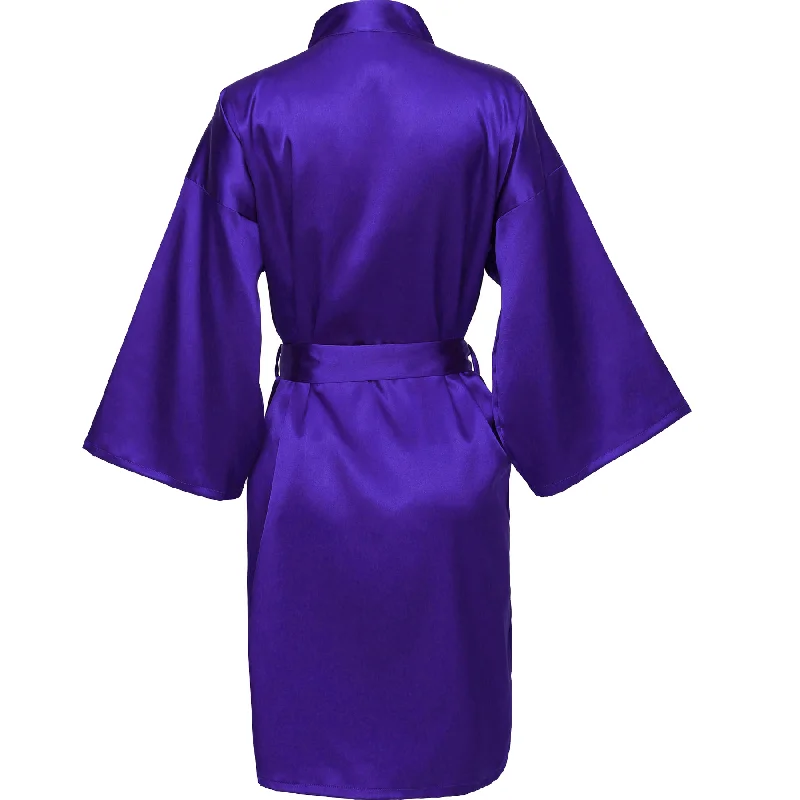 Purple Satin Robe