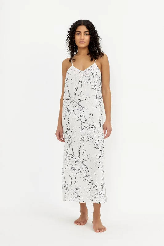 Slip Night Dress - Volare Print White