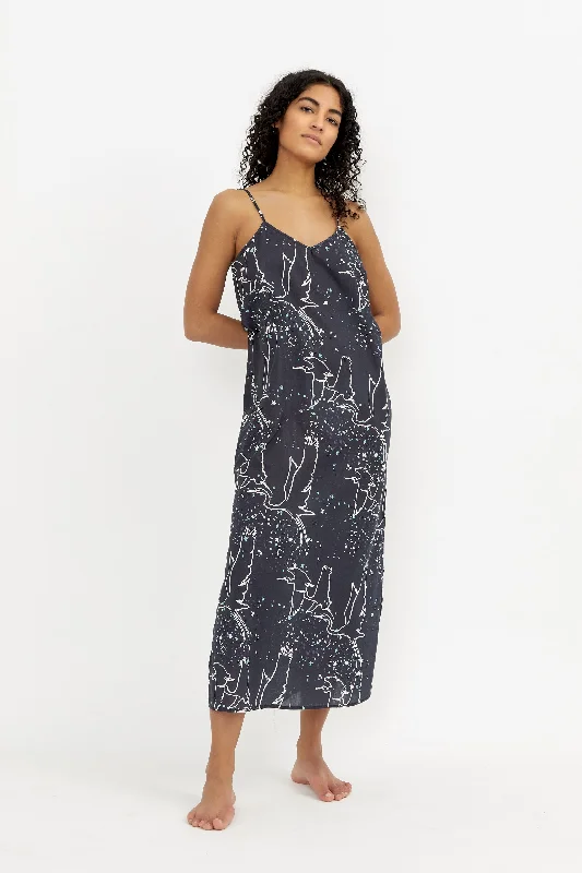 Slip Night Dress - Volare Print Navy