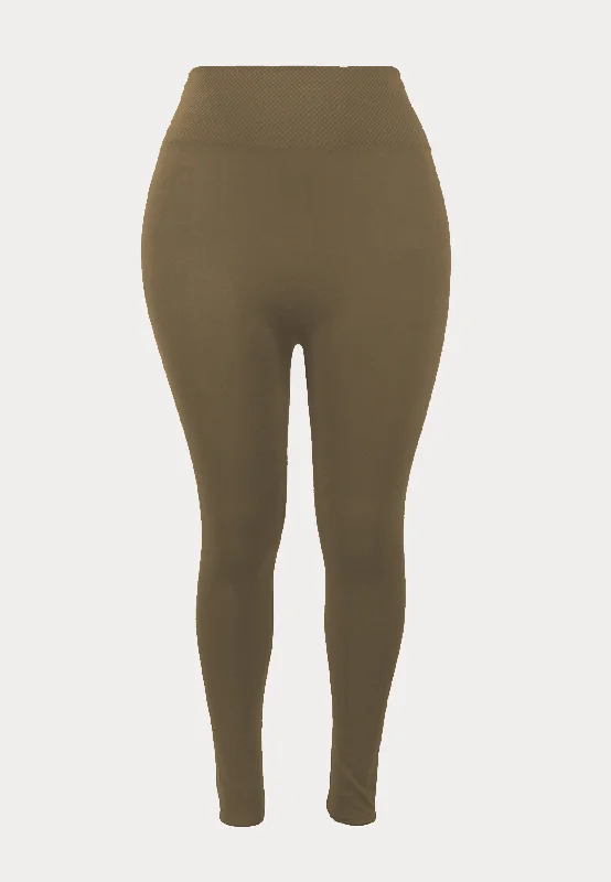 Dames Thermo Legging - High Waist - Zand Kleur