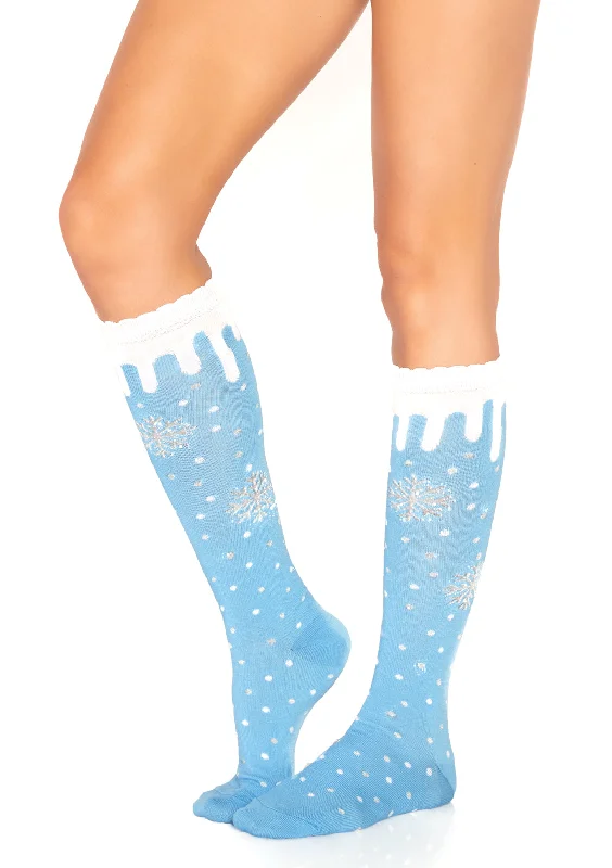 Leg Avenue  Lurex Snow Flake Knee High Stockings  5613