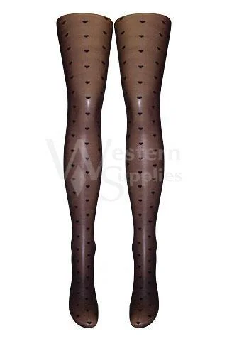 Sheer Mini Hearts Tights