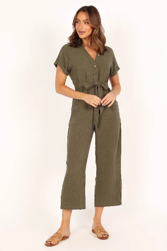 Archie Jumpsuit - Olive