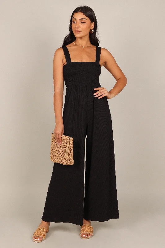 Kippa Stretch Jumpsuit - Black