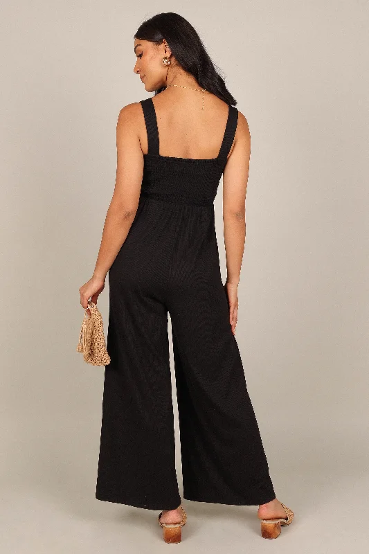 Kippa Stretch Jumpsuit - Black