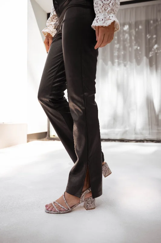 Pantalon simili cuir Rafi - noir